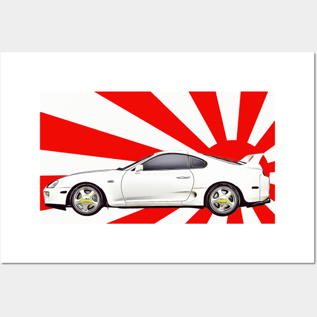 Toyota Supra MK4 Framed illustration Wall Art by GasAut0s